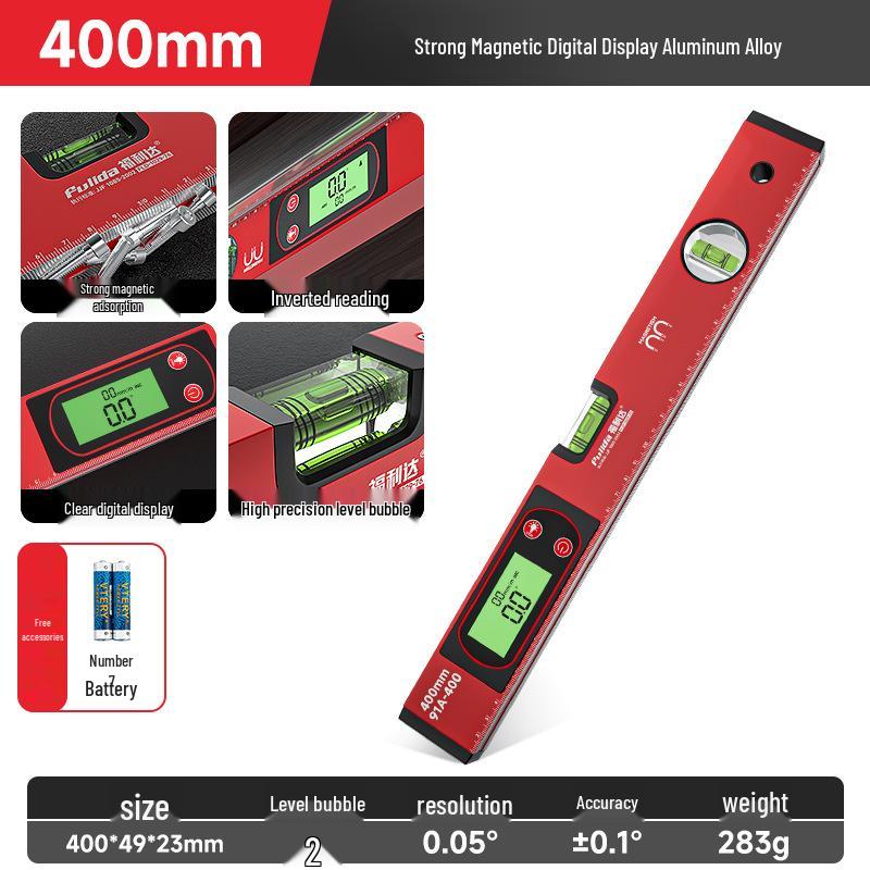 Precision Digital Angle Measuring Level with Strong Magnetic Base