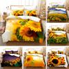 Цифровой цветок 3D цифровая печать трехкомпонентное одеяло чехол Подсолнух