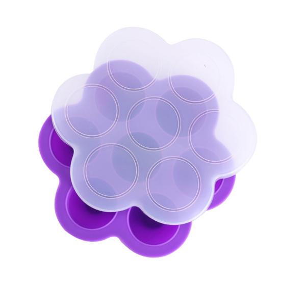 Силиконовая форма для льда с 7 отверстиями и герметичной крышкой, легкосъемный пищевой лоток для льда для домашнего мороженого, десертов и холодных напитков