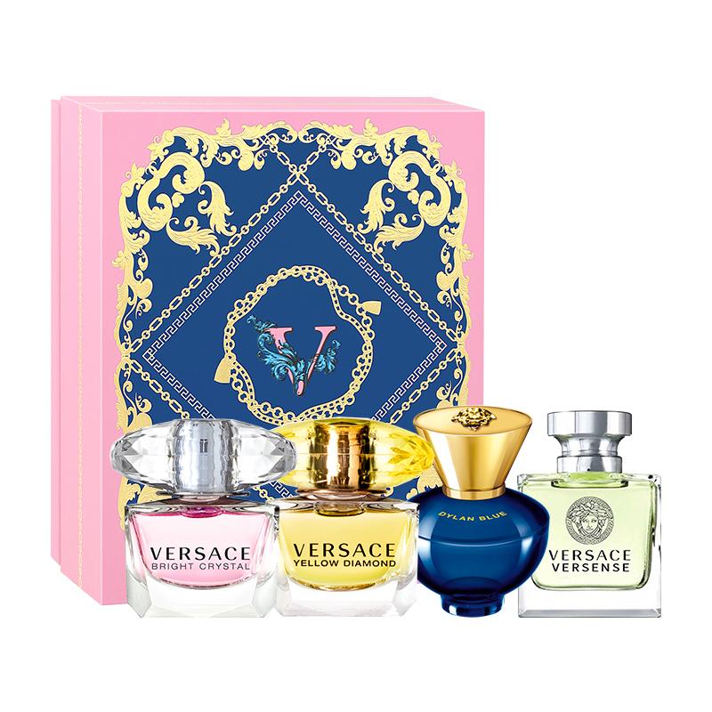 Versace Pink Crystal Diamond Perfume Sample Set EDP Eau de Toilette EDT 13472474 10-Crystal Diamond+Heartbeat+Gold Diamond+Dylan 5ml*4