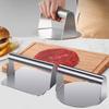 Stainless Steel Hamburger Press with Handle Square Round Non-stick Food Grade Grill Griddle Meat Bacon Steak Burger