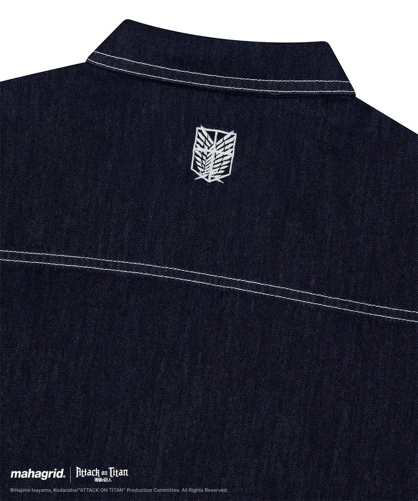 MAHAGRID [Атака Титанов] Сасагейо Джинсовая Рубашка-Поло Синяя(Mg2Gmmw342T)