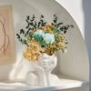 Ins Nordic Style Vinyl Vase Thinking Girl Shaping Art Flower Planter Personalized And Creative Decor Handicrafts Ornament