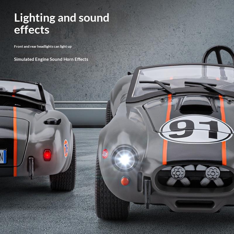 1/22 Ford Shelby Cobra Реплика Литой Модель Автомобиля Кабриолет Ретро Коллекция Классический Автомобиль Игрушечная Машина Подарок Мальчику на Праздник День Рождения