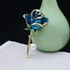 Hand -Painted Oil Drop Pearl Brooch Rose Flower Brooch Sweater Corsage Wild Fashion Accessory