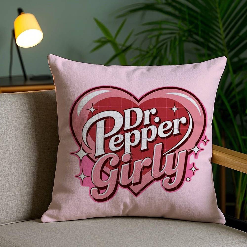 Вишневый напиток D-Dr-P-Pepper Наволочка Диван Короткий Плюш Двусторонняя HD Печать Комната Домашний Офис Подарок Чехол для Подушки