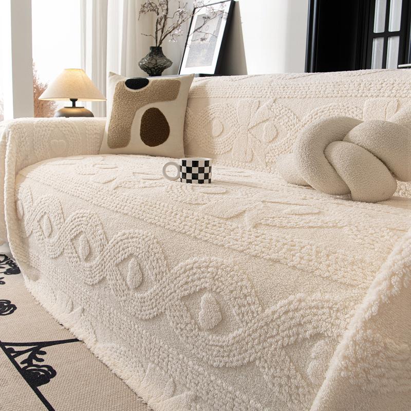Funda Sofa Living Room Jacquard Thick warm Sofa Mat Throw Autumn Winter Sherpa Camping Picnic Sofa Cover