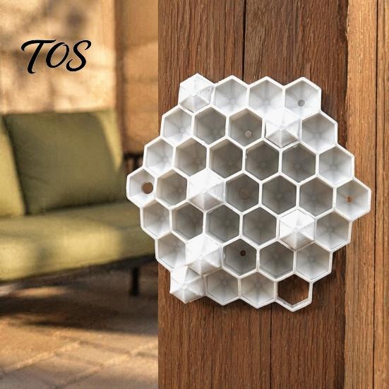 Hanging Wasp Shield 3D Printed Realistic Red Hornet Decoy Nest, Weatherproof Physical Deterrent, Bee Repellent Chemical-Free Fake Nest for Outdoor