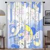 Милые затемняющие шторы для девочек для гостиной, занавески, перегородки, украшения на Хэллоуин, тюль для спальни, шторы, 2 шт.