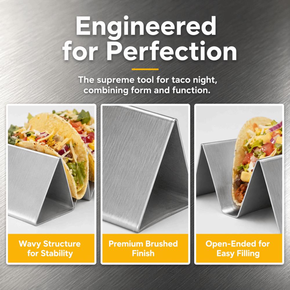 6pcs W Wavy Shape Stainless Steel Taco Rack Stainless Steel Baked Taco Rack Mexican Food Prep