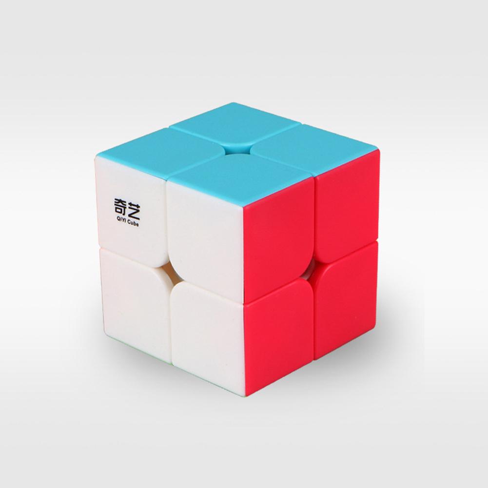 Карманный кубик 2x2, интеллектуальные игрушки, головоломки, волшебные кубики без наклеек для начинающих