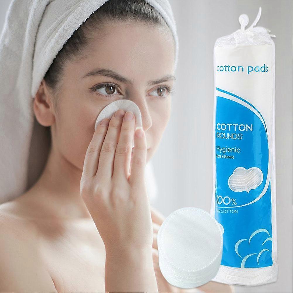 120pcs Sandwich Round Cotton Pads Gentle Skin Double-Effect Cleansing Disposable Face Wash Makeup Remover Cotton