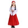 Girl's  Vintage Dress Solid Color Patchwork Cosplay Dresses