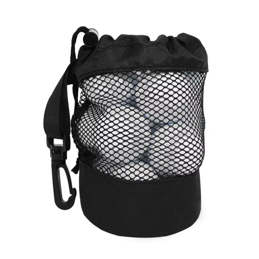 Drawstring Closure Mesh Golf Ball Pouch Portable Golf Ball Holder Easy Organization