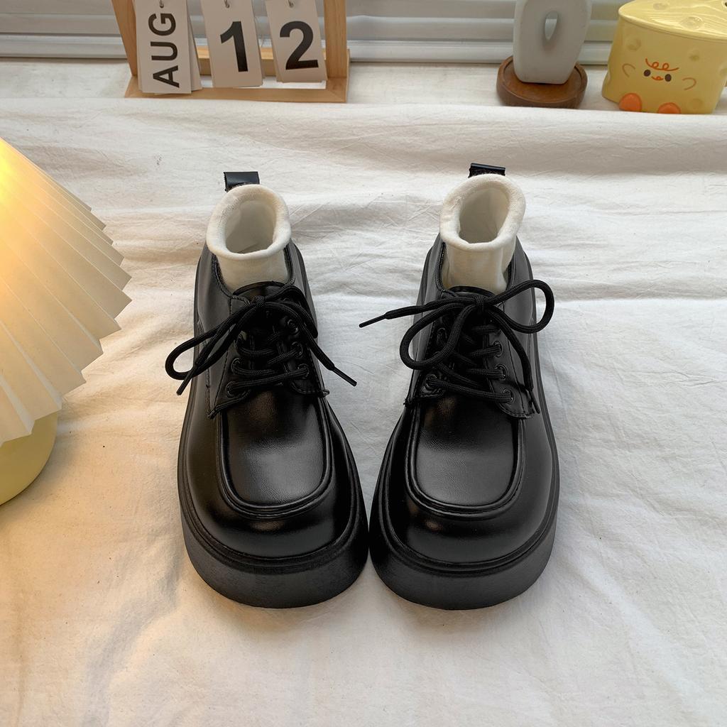 Черные ретро туфли на платформе в британском стиле, женские, 2025, новая осень, универсальные, увеличивающие рост, с мягкой подошвой, Мэри Джейн, одинарные туфли