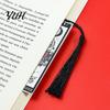 Несгибаемая закладка для книг, закладка в виде карты Таро, маркер для страниц с узором-скелетом из нержавеющей стали, тонкий гладкий металлический маркер для книг для студентов, готический