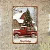 2D Flat - A Captivating Metal Plaque, Retro Christmas Tin Art Ideal for Home Decor, Measuring 20*30Cm/8*12Inch, Perfect for Hall