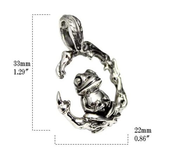 Лягушка лягушка кулон верхняя ручка верхняя ручка головка серебряный аксессуар амулет