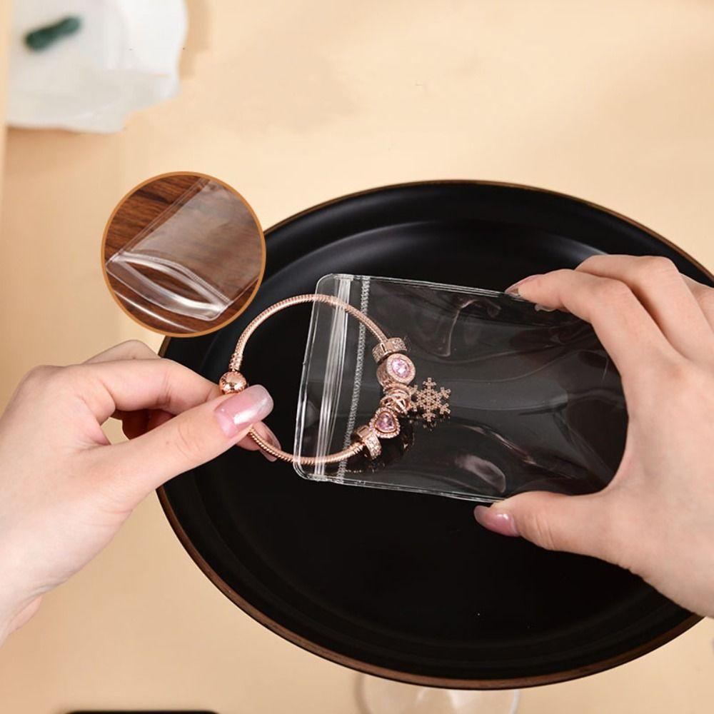 Изысканные упаковочные пакеты для ювелирных изделий Прозрачный мини-подарочный мешочек для ювелирных изделий Ожерелье