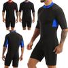 Mens One-piece Round Neck Half Sleeves Leotard Bodysuit Shorty Wetsuit Diving Swimming Surfing Jumpsuit Swimwear