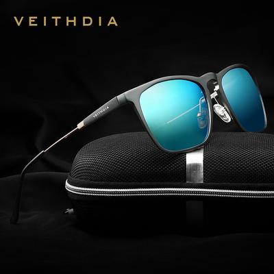 VEITHDIA квадратные ретро алюминиевые солнцезащитные очки поляризационные аксессуары для очков солнцезащитные очки для мужчин/женщин