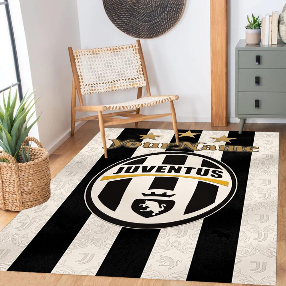 Juventus Customize Your Name Floor Mat Design for Playrooms Bedrooms Living Rooms Foyer Antislip Carpet Decorate Offices Spiritual Gift