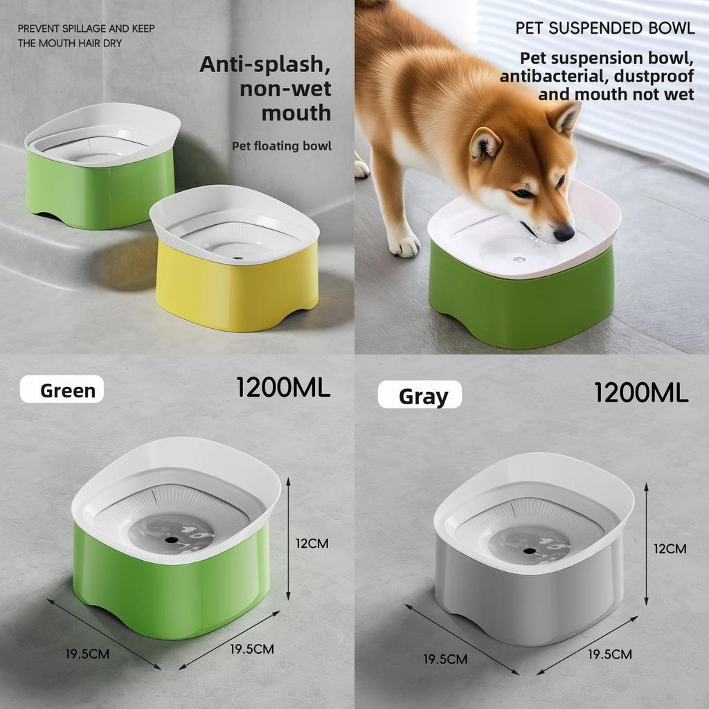 Pet Floating Water Bowl Pp Material For Large Dogs And Small Dogs With Elevated Design For Easy Drinking