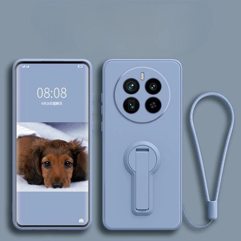 Чехол для Realme 12 Pro Plus Жидкий силикон Подставка Держатель Мягкая накладка на телефон для Realme 12 Pro + Улучшенная ударопрочная задняя крышка Funda