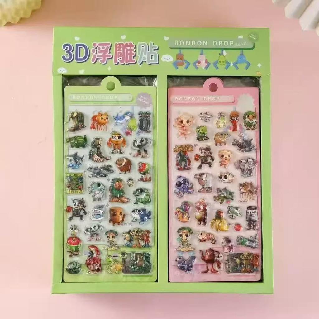 3d Hello Kitty Relief Crystal Stickers Diy Creative Decoration Crayon Shin-chan Crystal Stickers Phone Case Decoration Stickers