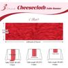 3 Pack Red Cheesecloth Table Runner, 17 x 108 inch, Semi Sheer Boho Cheese Cloth Fabric Table Runner Bulk for Wedding, Birthday, Party, Holiday, Home