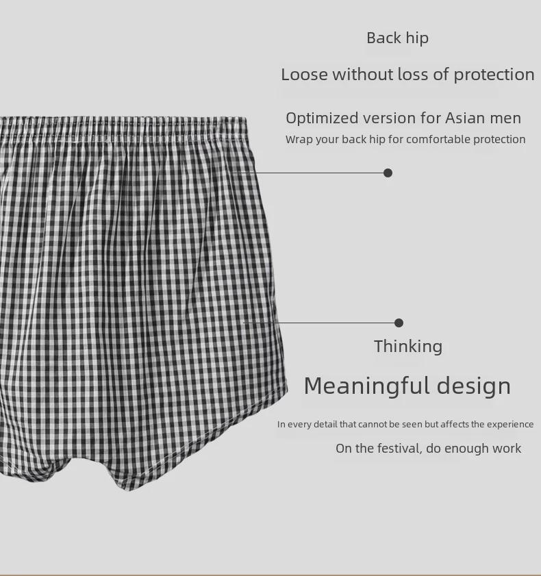 Мужские легкие хлопковые трусы-боксеры - удобные, дышащие пижамные шорты