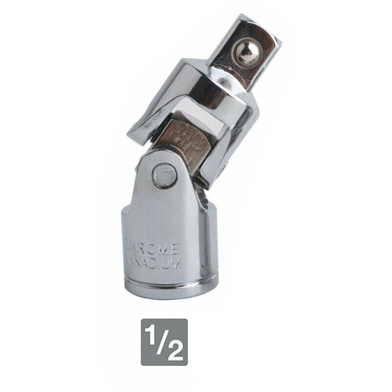 Набор шарнирных головок 1/4", 3/8", 1/2" с функцией надежной фиксации для совместимости с трещоткой и удлинителем