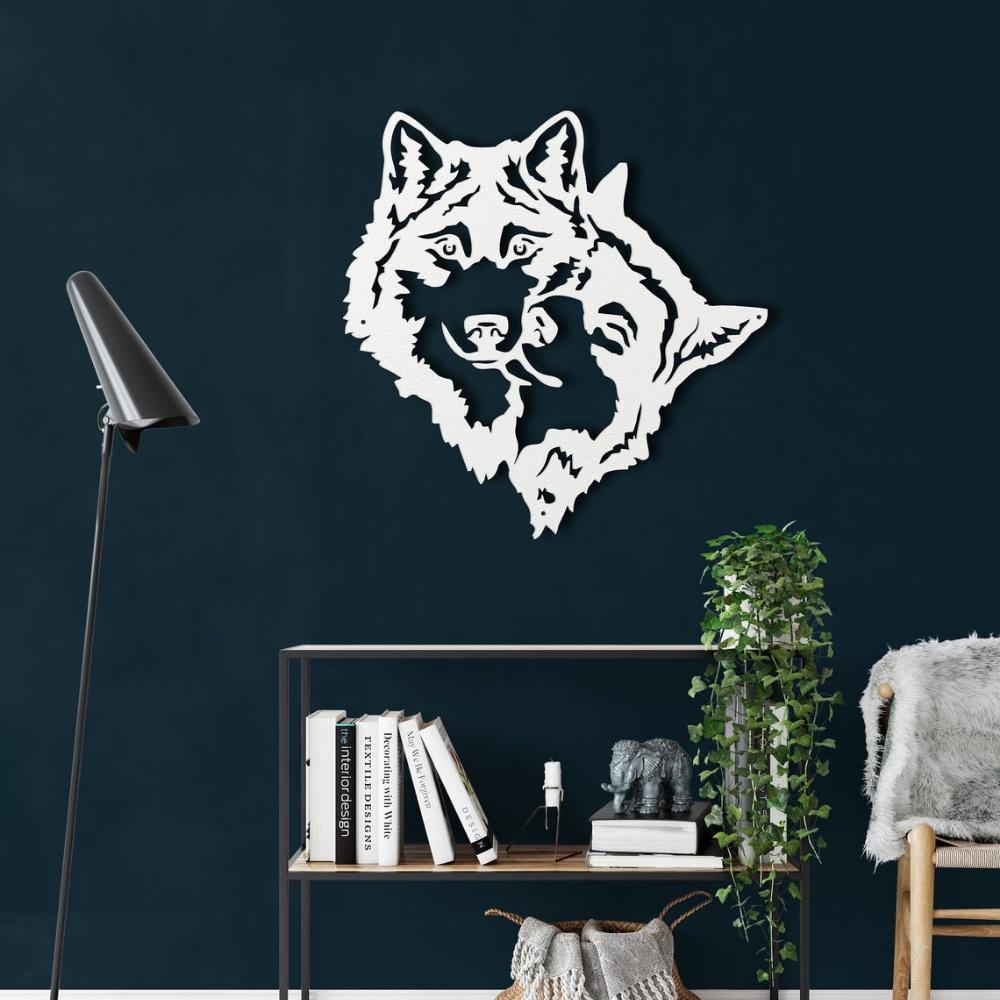 Metal Wall Art, Metal Wolves Art, Metal Wolf Head, Metal Wall Decor