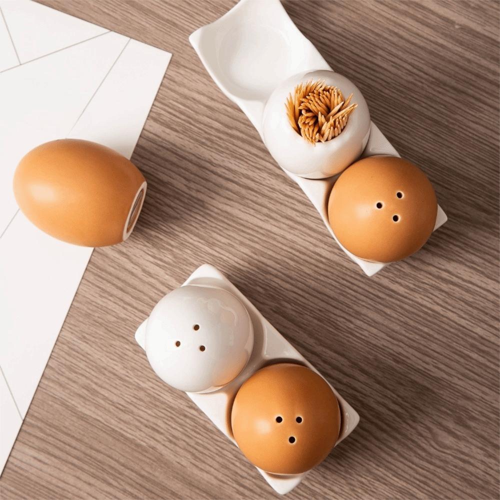 Ceramic Salt and Pepper Bottle Underglaze Painting Spice Bottle Set Seasoning Jar Restaurant