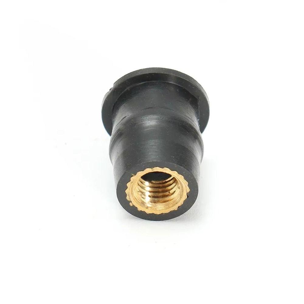 10Pcs Universal Motorcycle Windscreen Nuts Rubber M5 Windshield Bolts Screws Brass Nut Fastener