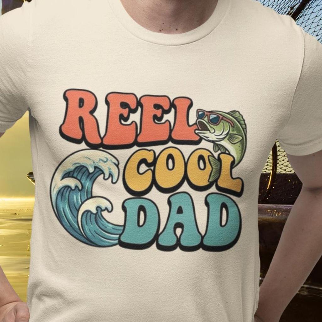 Reel Cool Dad fun fishing t-shirt | Novelty Tee