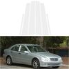 6Pcs Silvery Chrome Pillar Posts Stickers Fit Mercedes-Benz C-Class W203 2001-2007 Car Door Window Trim Cover Kits Accessories
