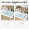 Bathroom Furniture Set, 3-Piece, Wall-Mounted, Mirror, Cabinet with Ceramic Sink, Bathroom Column