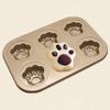 Cute Muffin Cake Mould Creative Cats Claw Muffin Donut 6 Grids Processed Baking Tray Home Party Kicthen Desktop Dessert Maker