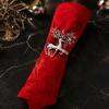 Elk Antler Napkin Rings Christmas Deer Ring, Alloy Holder, Holiday Party Table Supplies Ring for Winter Festive Dining Decoration Silver Buckles
