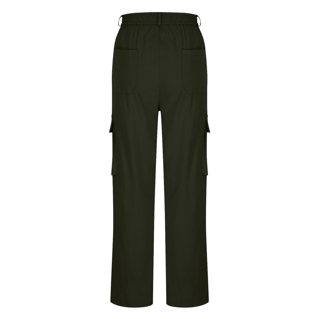 Женские модные повседневные уличные мешковатые брюки-карго с карманами, широкие брюки, свободные комбинезоны, длинные брюки