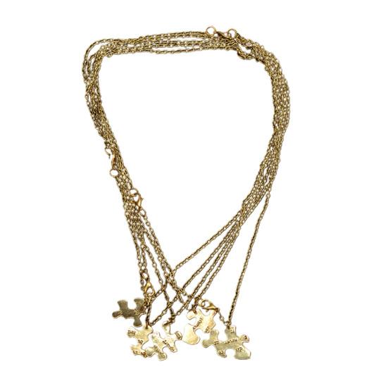 5 шт. Ожерелья дружбы с цепочкой и принтом букв, подарок «Всегда вместе», пазл, ожерелья для лучших друзей, ювелирный аксессуар