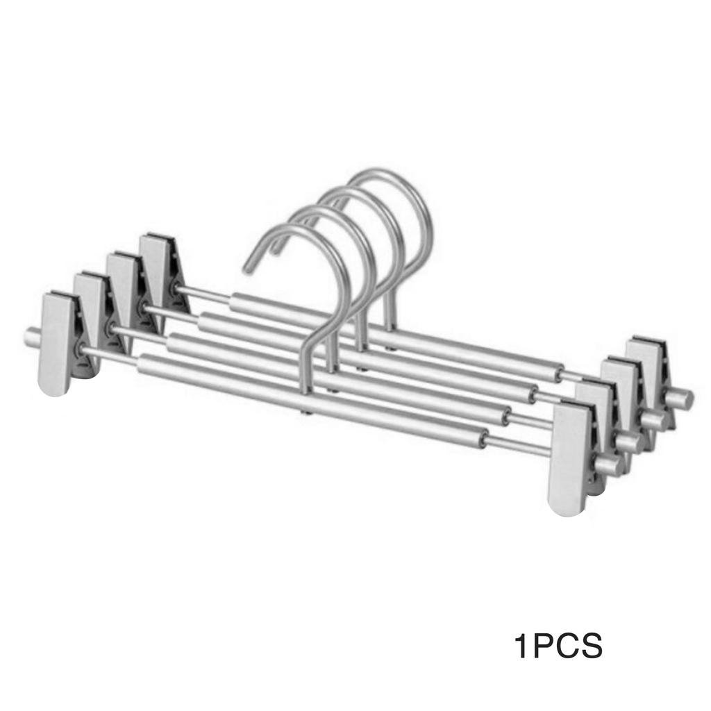 1pcs Aluminum Alloy Pants Hangers Clips Non Slip Stretchable For Home Closet Organizer Trousers Skirts Pants Hanging Clips