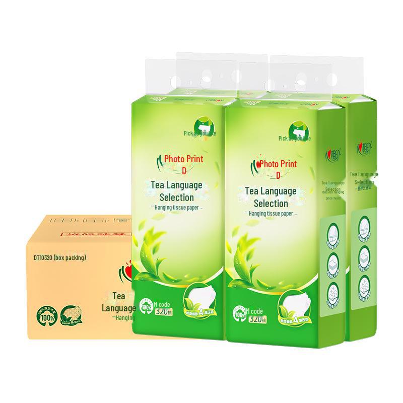 Утолщенная выдвижная туалетная бумага: 1280 листов салфеток и полотенец для дома