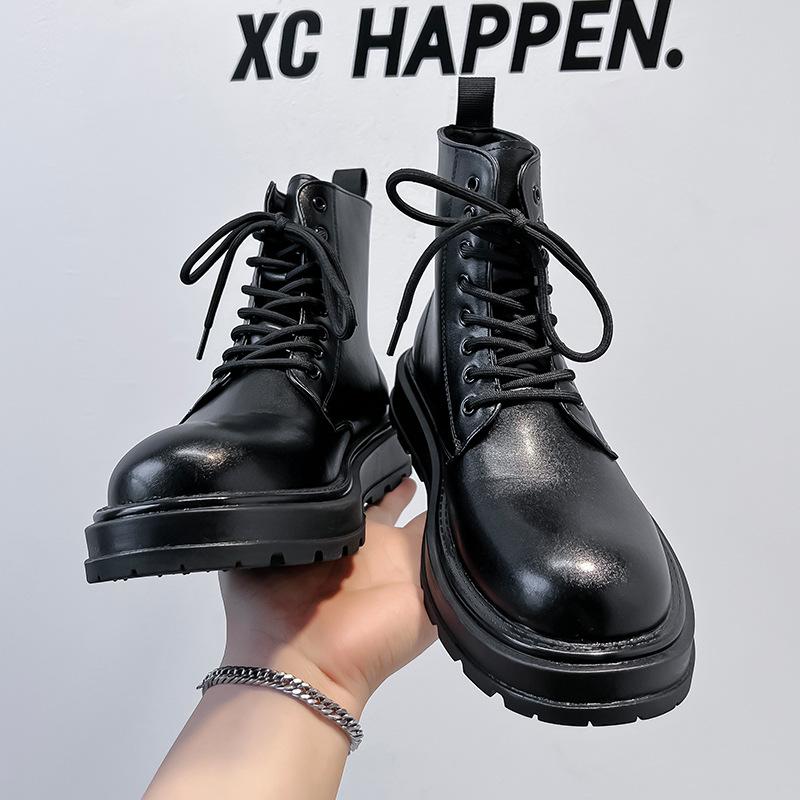 Мужские ботинки мартинсы в британском стиле осень-зима 2024 новые повседневные универсальные ботинки с высоким берцем 22727-A