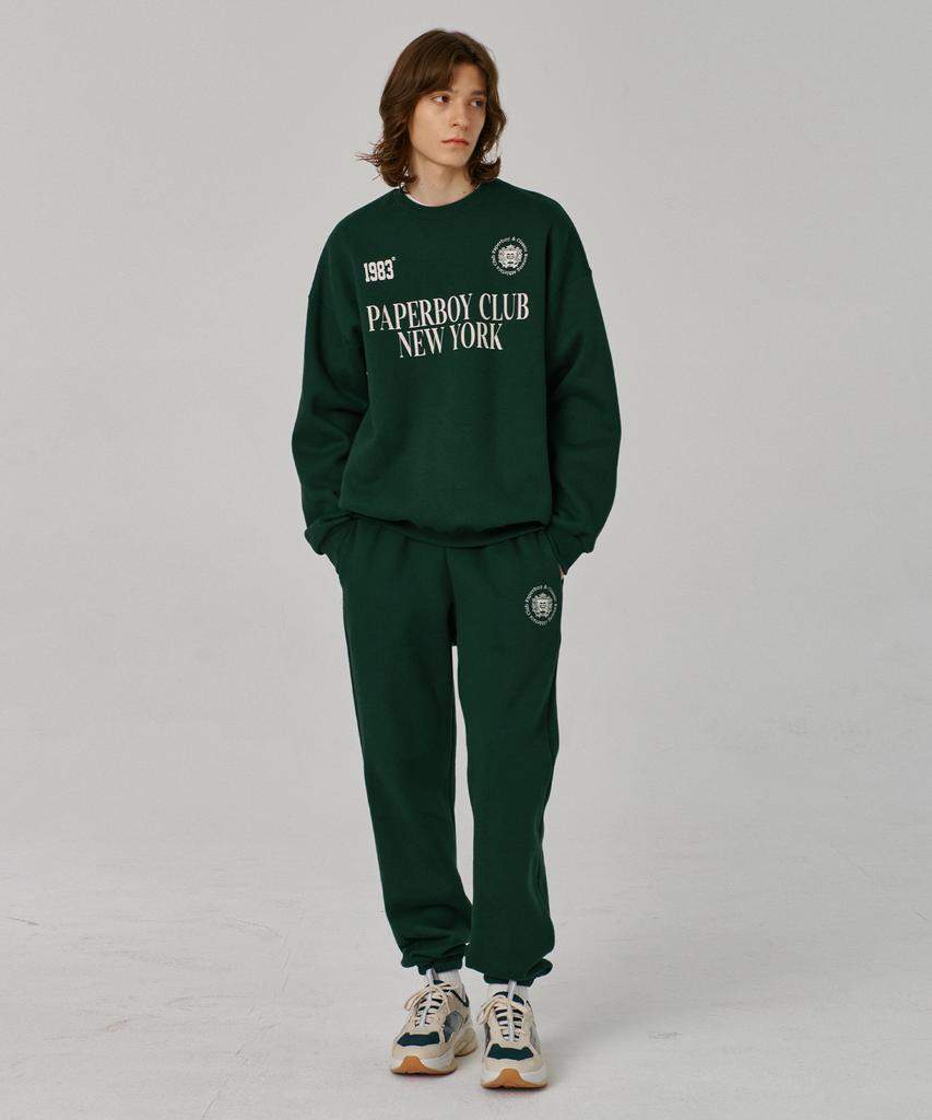 PAPERBOY [Set] Sports Club Sweat Setup - Green
