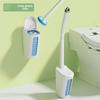 Disposable Wall-Mounted Bathroom Cleaning Brush with Replacement Heads