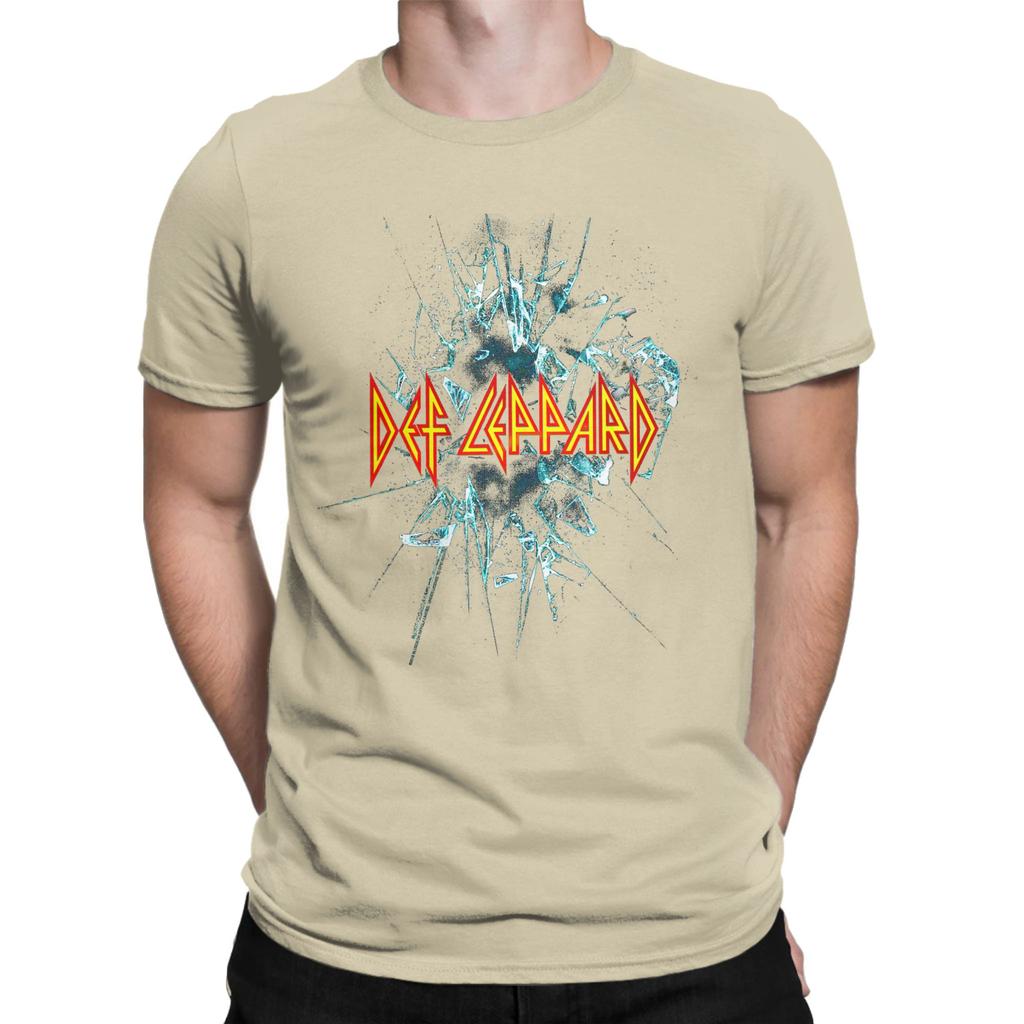 Def Leppard Классическая Черная Альбомная Футболка Летние Футболки Мужские 100% Хлопок Круглый Вырез Оверсайз Топы Футболки С Коротким Рукавом Топы