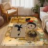 Dragons And Heroes Adventure Themed Anti-Slip Rugs - Polyester Home Decor, Suitable for Bedrooms, Living Rooms, Doorways, Studios, and Decorations