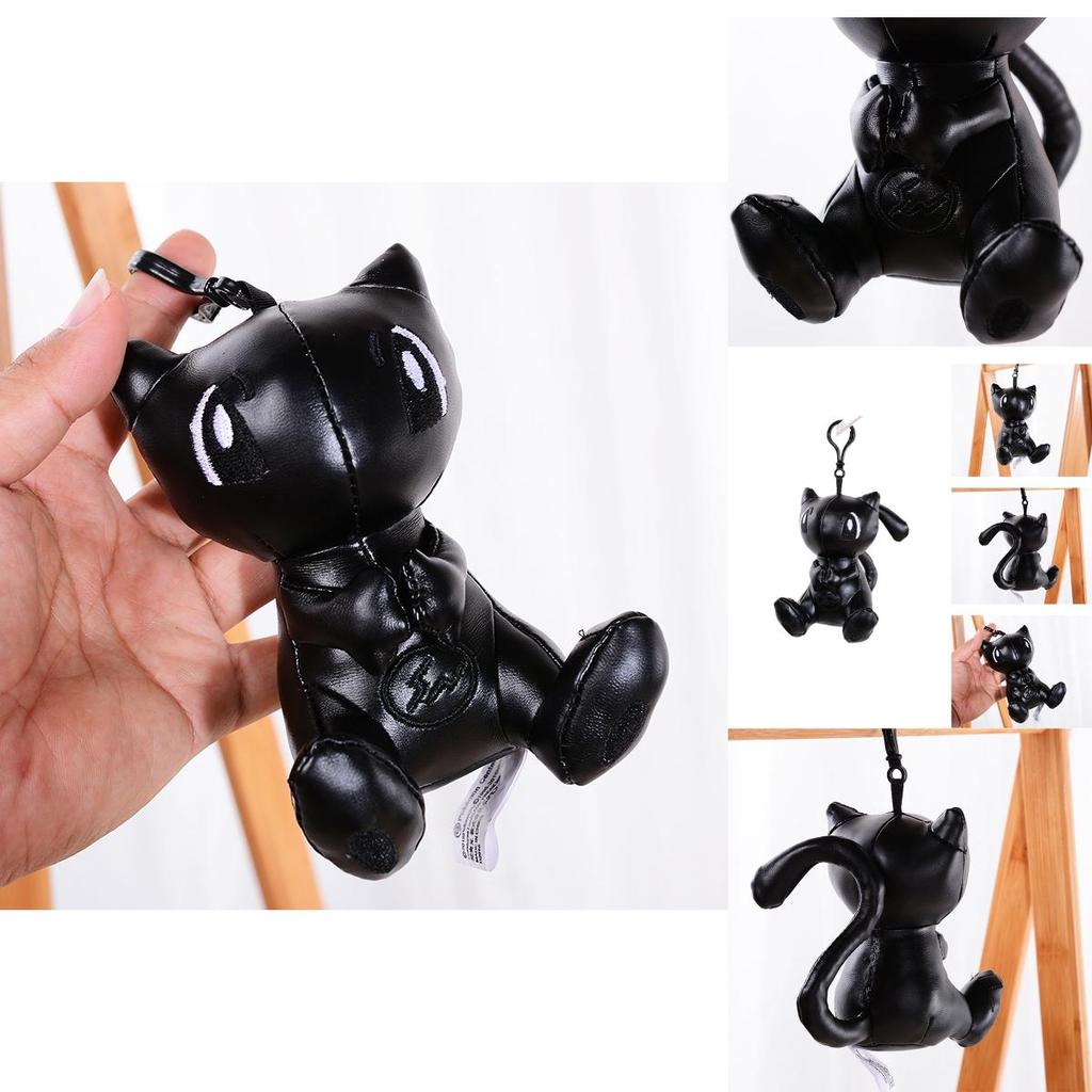 Милый Покемон Мьюту Темно-черный ПУ Подвеска Кукла Игрушка Брелок Детский Подарок 12,5 см/5 дюймов